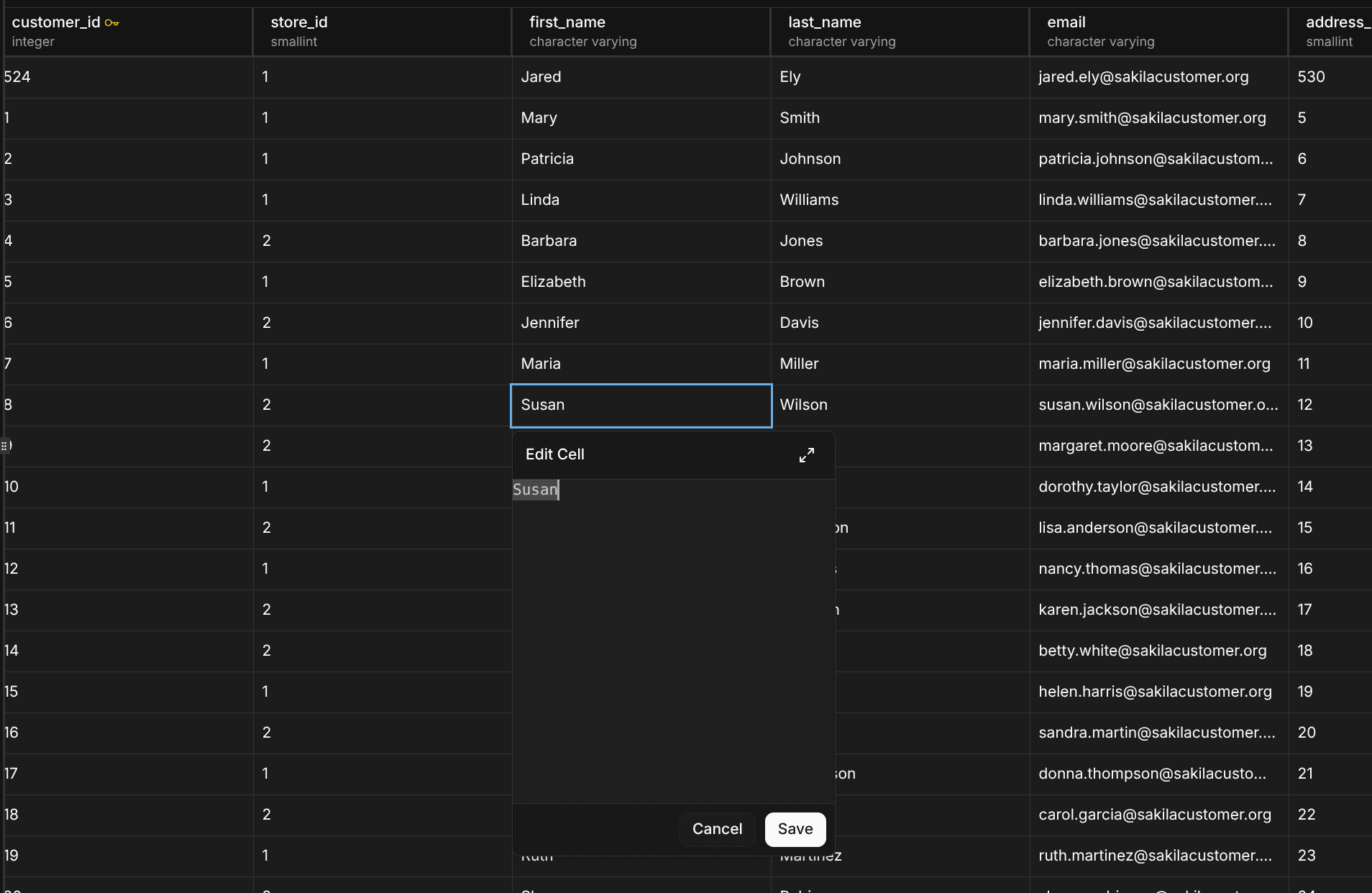 Spreadsheet-Like Editing